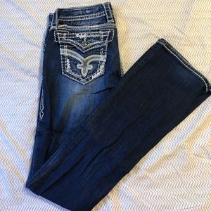 Rock Revival sequin flap bootcut jeans size 26